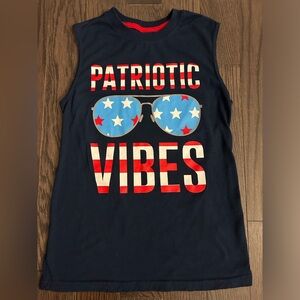 Patriotic vibes tank Youth size large (10-12)